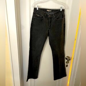 Lee Stone Ash Boot Cut Retro Leather Tag Logo Midrise Jeans size‎ 8